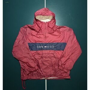 Cuffy's of Cape Cod Anorak‎ Windbreaker Jacket Pullover Men's Large Hooded